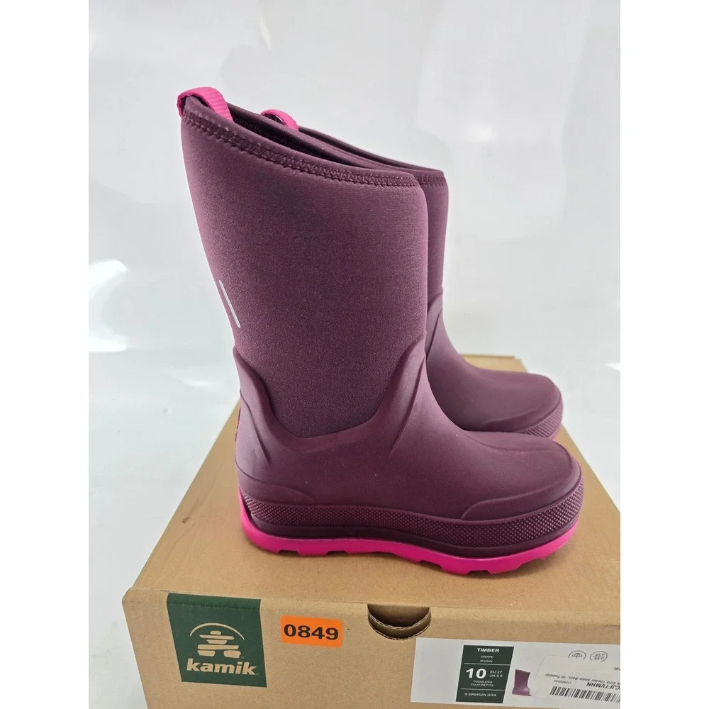 Kamik Timber Snow Boot Toddler 10 Grape Raisin Waterproof Insulated - New